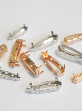 施家平替4331瓜子钻电镀底座11×3.1mm15×4.5mm高保色铜镀金1颗