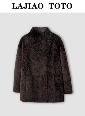 【钱老板推荐】LAJIAO TOTO双面穿拉贡女士皮毛一体外套#26511