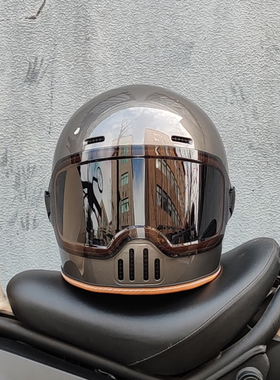 ORZ-729复古摩托车头盔安全帽全盔MOTO车盔骑行新国标3C认证蓝牙