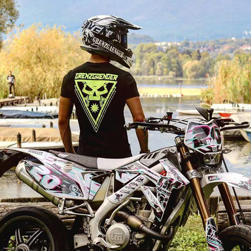 机车摩托车骑行T恤美式休闲纯棉