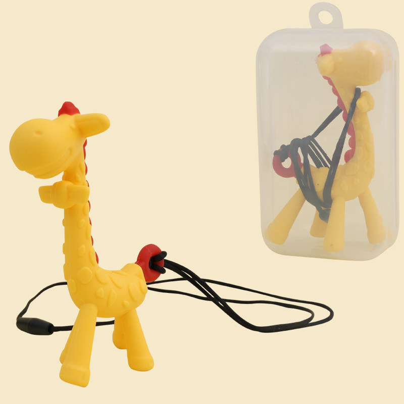 宝宝小鹿牙胶婴儿磨牙棒无毒软硅胶玩具咬咬胶3-6-12个月磨牙器