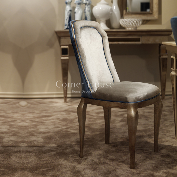 新古典风布艺软包欧式做旧单人椅