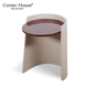 Corner House现代简约真皮软包边几意大利原版 设计圆形沙发小茶几