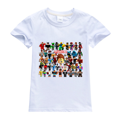ROBLOX罗布乐思儿童夏季纯棉短袖T恤薄款透气上衣半袖男孩童装