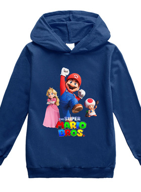 超级马里奥super mario100-170码 新款儿童装卫衣帽衫H2232A
