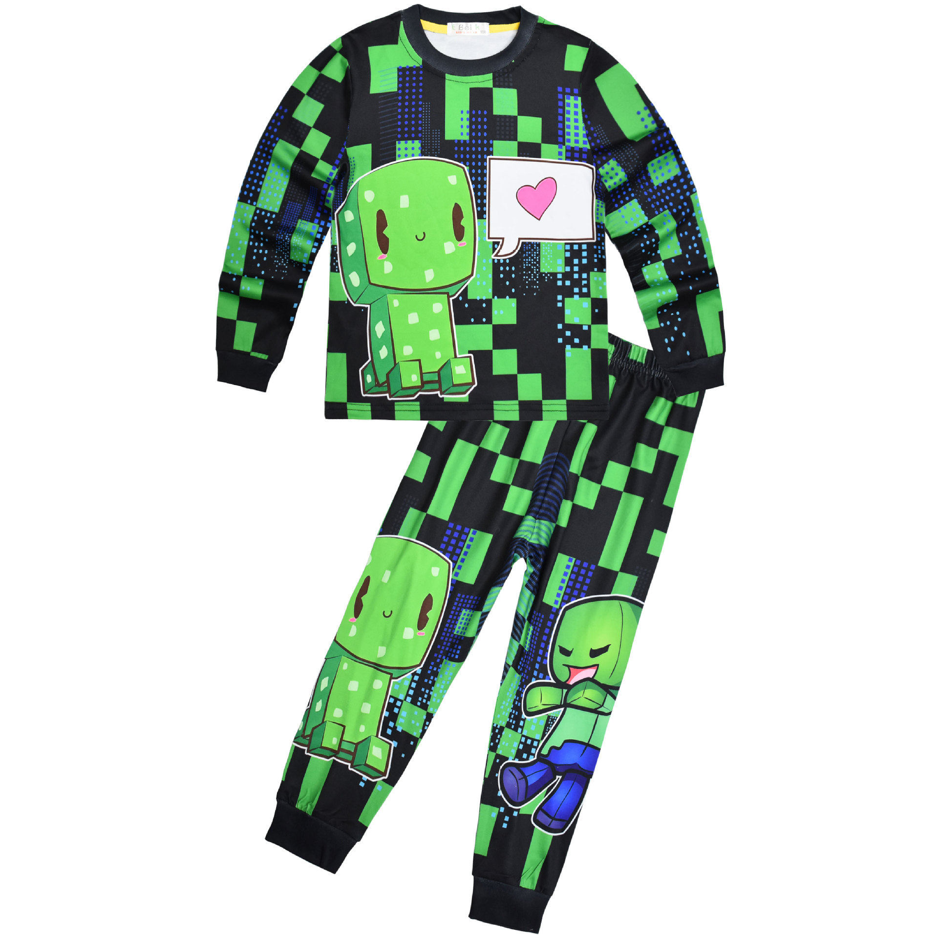 Minecraft2025新款套装我的世界中大童家居服长袖长裤两件套装,童装/婴儿装/亲子装,套装,淘宝优惠券,粉丝福利购,淘宝优惠卷