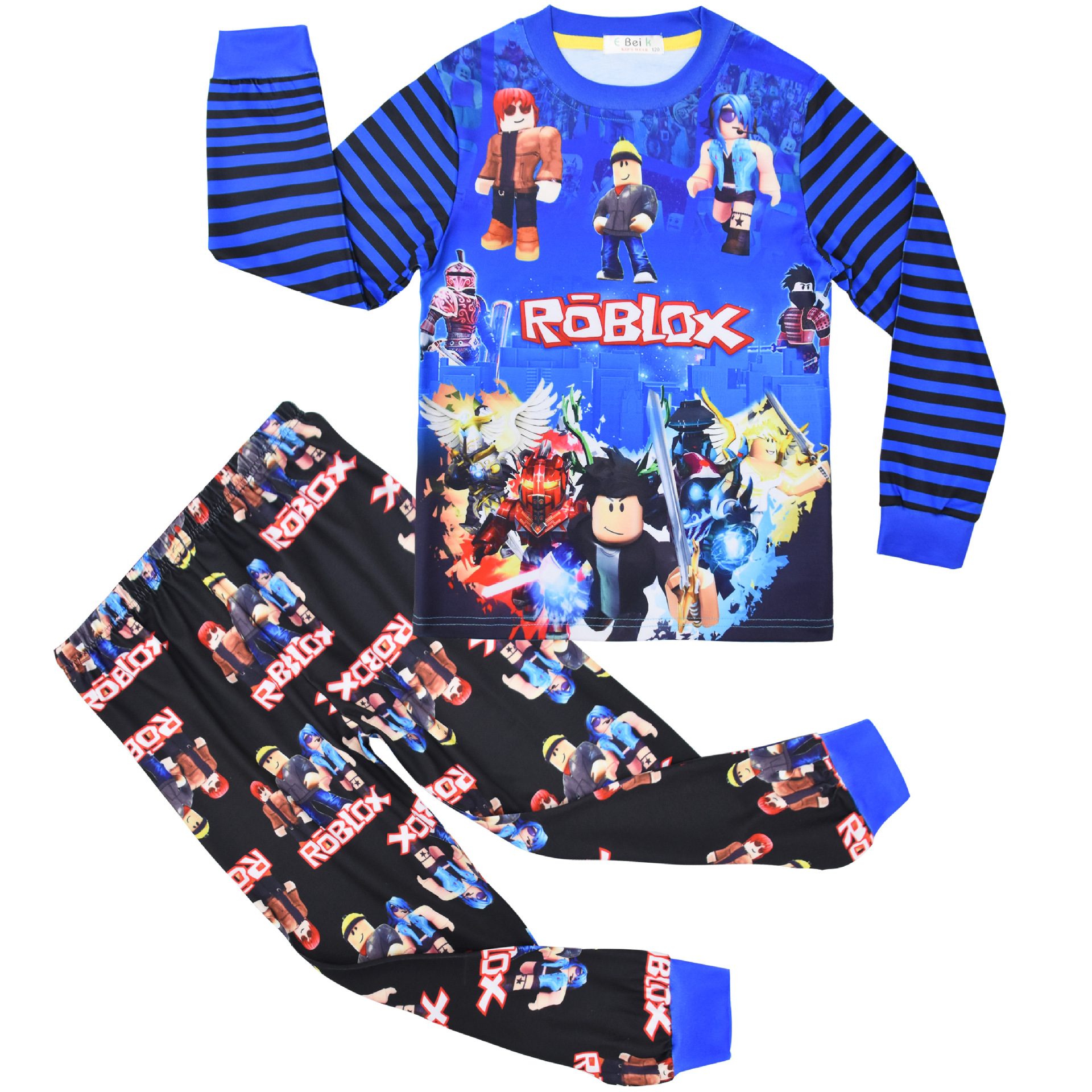 2025游戏 Roblox服装 中大童家居服套装长袖两件套睡衣裤6087