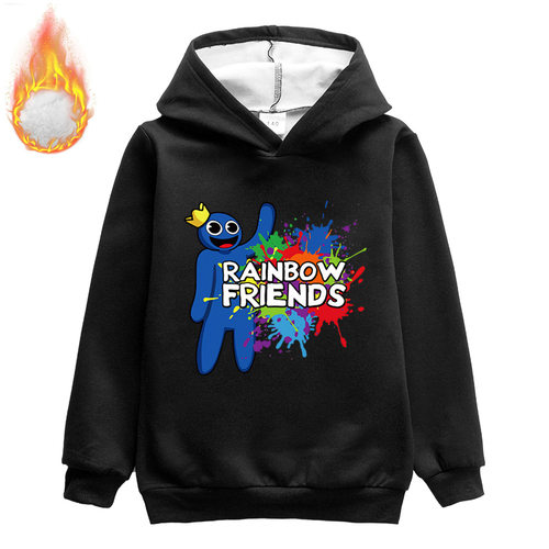 Roblox rainbow friends彩虹朋友儿童蓝胖子双层加厚加绒卫衣帽衫