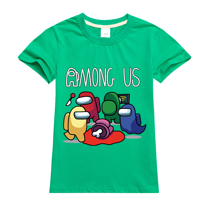 纯棉太空狼人杀夏季薄款圆领童装