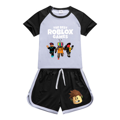 ROBLOX 印花T恤短裤家居休闲运动短袖套装YD1830A