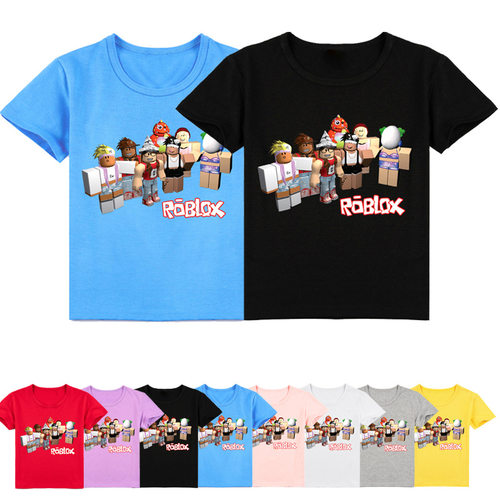 ROBLOX外贸童装  中大童卡通 男女童短袖T恤上衣Y351