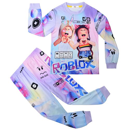 2026roblox罗布乐思儿童中大童家居服长袖套装两件套
