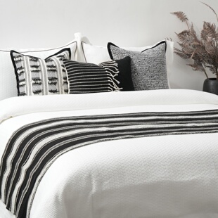 展厅样板间 家具配套床品 中古意式风 高端软装床品多件套 黑白