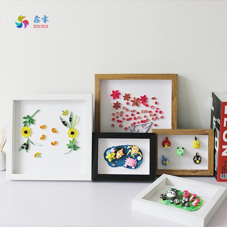 中空2厘米立体相框a4干花衍纸画框67寸植物蝴蝶标本框手足diy摆台