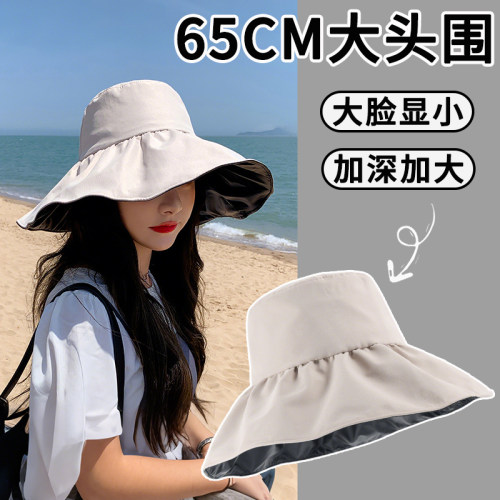 大头围防紫外线骑车遮阳显脸小