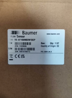 议价：Baumer堡盟视觉传感器VS XF100M03W10EP，