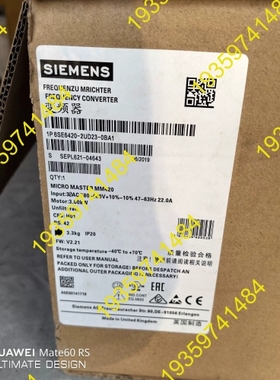 议价：变频器6SE6420-2UD23-OBA1，3KW，实