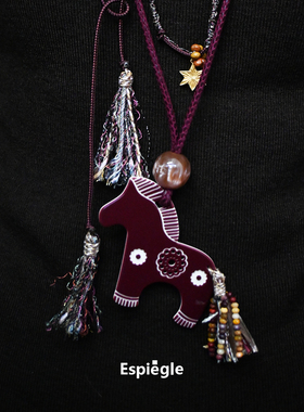 Dare买手店 espiegle 快乐小马新春项链原创设计新年复古首饰高级