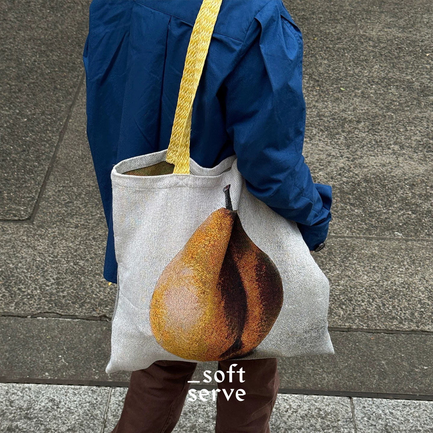 Dare买手店 SoftServe梨子葡萄油画包大容量小众妈咪包单肩帆布袋