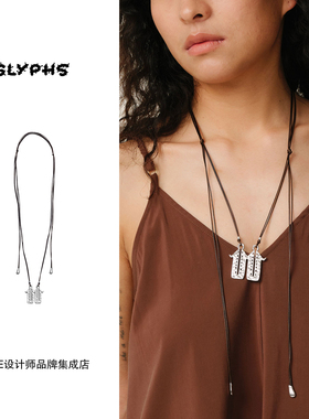 Dare买手店 GLYPHS符界 时间女神长项链原创设计高级复古精致首饰