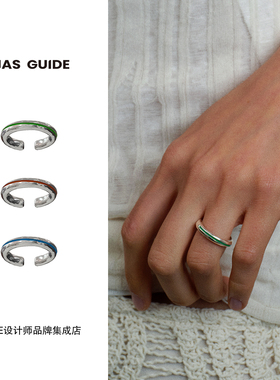 BIAS GUID 流淌戒指925银原创设计高级开口戒复古饰品首饰买手店