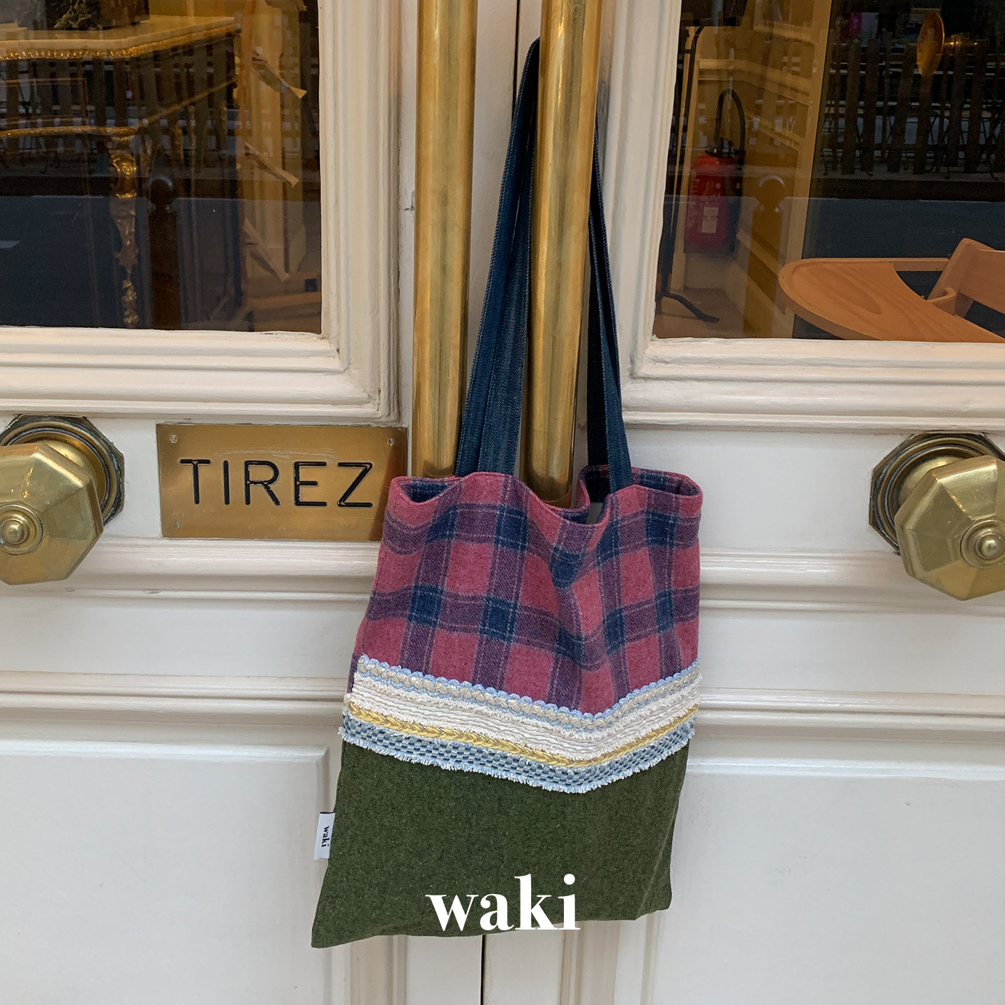 Dare买手店 waki 科莫多岛帆布袋复古原创设计单肩包民族大包文艺