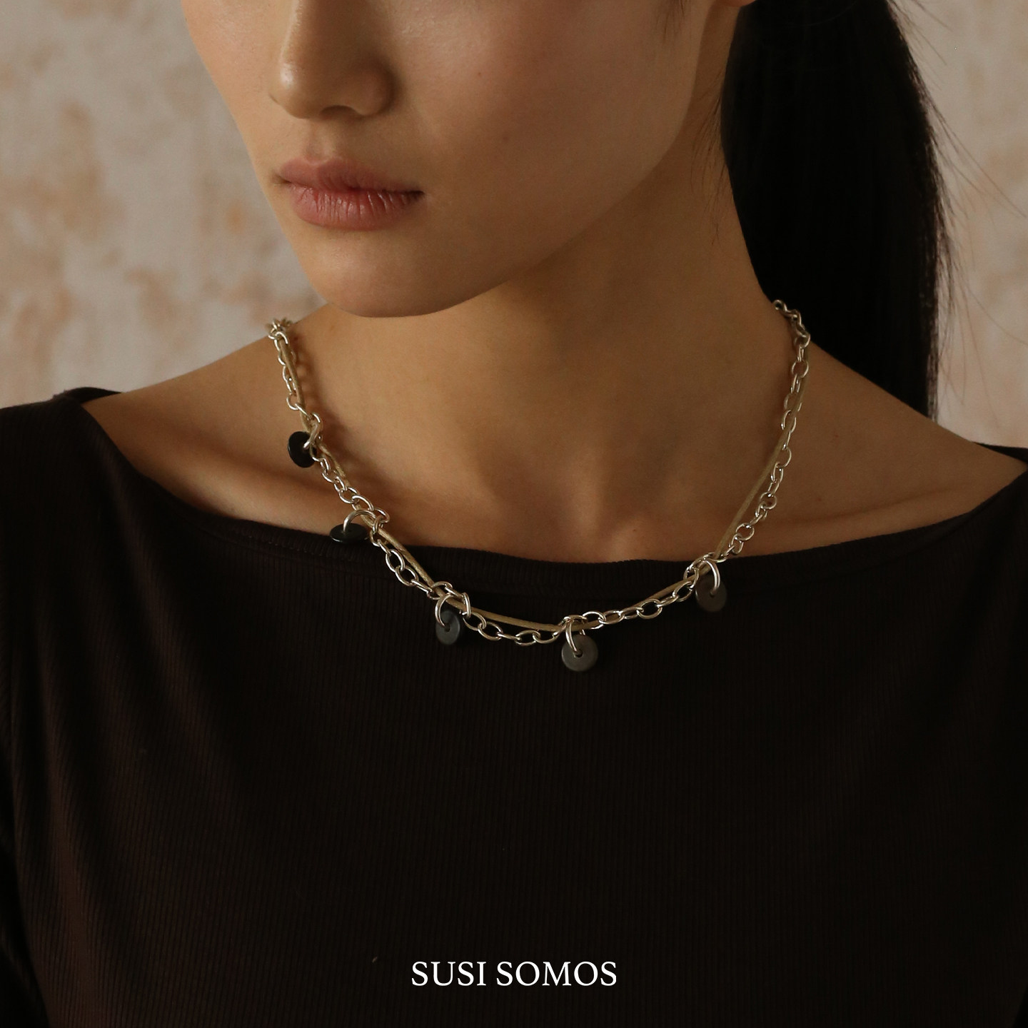 Dare买手店susi somos号角双链925银原创复古项链百搭气质度假女