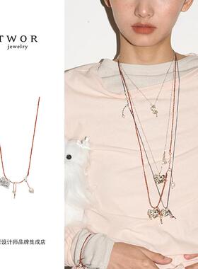 Dare买手店 TWOR正品绳编小狗项链度假复古小众原创饰品925银首饰