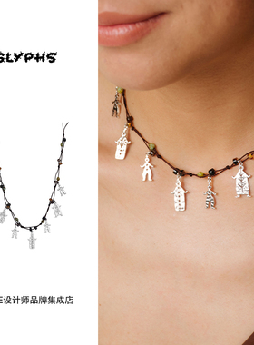 博主推荐 GLYPHS符界 哦热热项链原创设计高级复古精致首饰百搭女