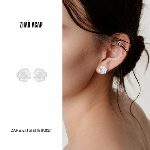Dare买手店 曌ZHAO ACAP小圆花花耳钉精致小巧百搭通勤耳环饰品女