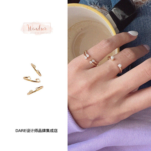 lhwindsor温莎三枚组合开口戒