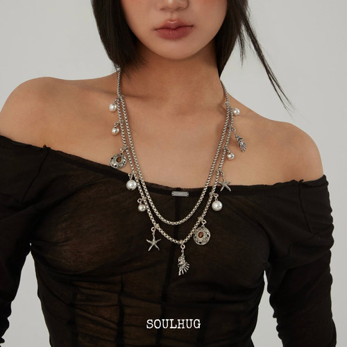 Dare买手店 soulhug 烧银海洋腰链项链一款多用长款多层饰品首饰