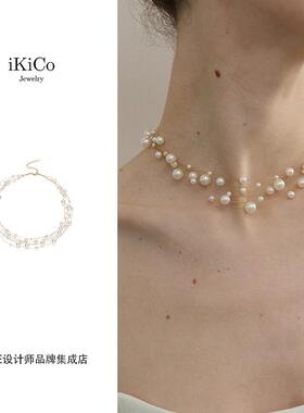 Dare买手店 ikico正品满天星项链王野口珍珠复古多层叠戴套链小众