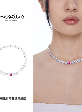Dare买手店 nescius正品 爱心钻链闪亮网红潮流饰品小众首饰原创