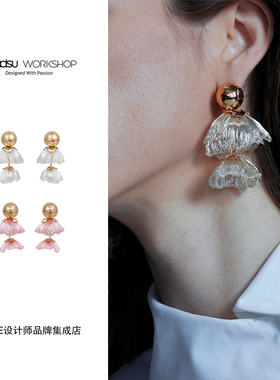 Dare买手店 beadsu workshop【植物志】双层杜英花耳环复古原创女