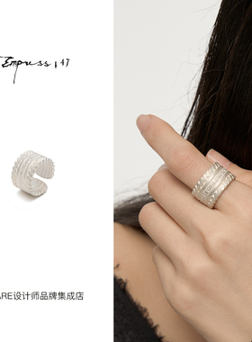 【5折】Dare买手店 empress47 正品 编织戒指纯银暗黑风古银饰品