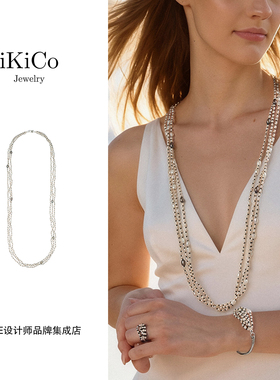 Dare买手店ikico昼夜曲项链原创设计高级精致饰品925银叠戴度假女