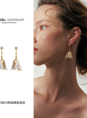 Dare买手店 beadsu workshop【植物志】悬铃花耳环花朵复古原创女