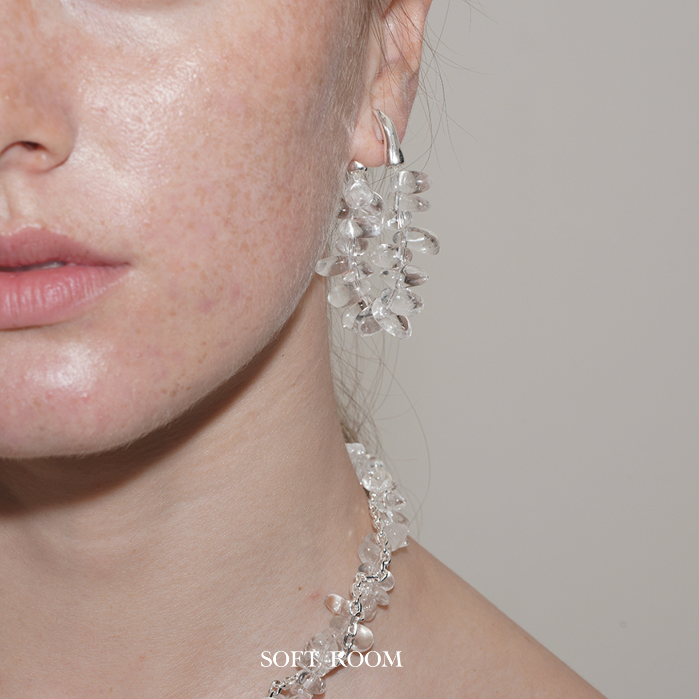 Dare买手店 soft room正品花环耳环水晶珍珠复古原创设计首饰耳饰