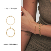 Dare买手店 sunlight埃及金属手链金色复古欧美度假首饰 ray