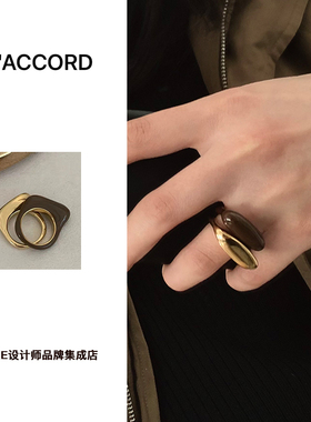 dare手店打勾女孩珐琅戒指小众