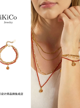 Dare买手店 ikico红运石榴多层手链新年好运复古叠戴首饰新品原创