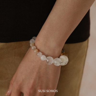 Dare买手店susi somos 超七水晶苹果手串天然石串珠富贵好运原创