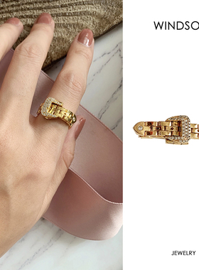 Dare买手店 LHwindsor温莎珠宝 锁链戒指可调节链条百搭饰品