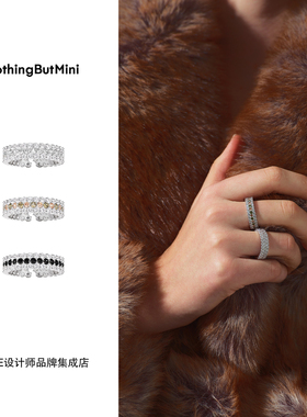Dare买手店 NothingButMini 纤细星环锆石开口戒闪亮高级精致戒指