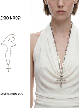Dare买手店 trekiowood 十字架项链中古做旧拜占庭复古高级长链女