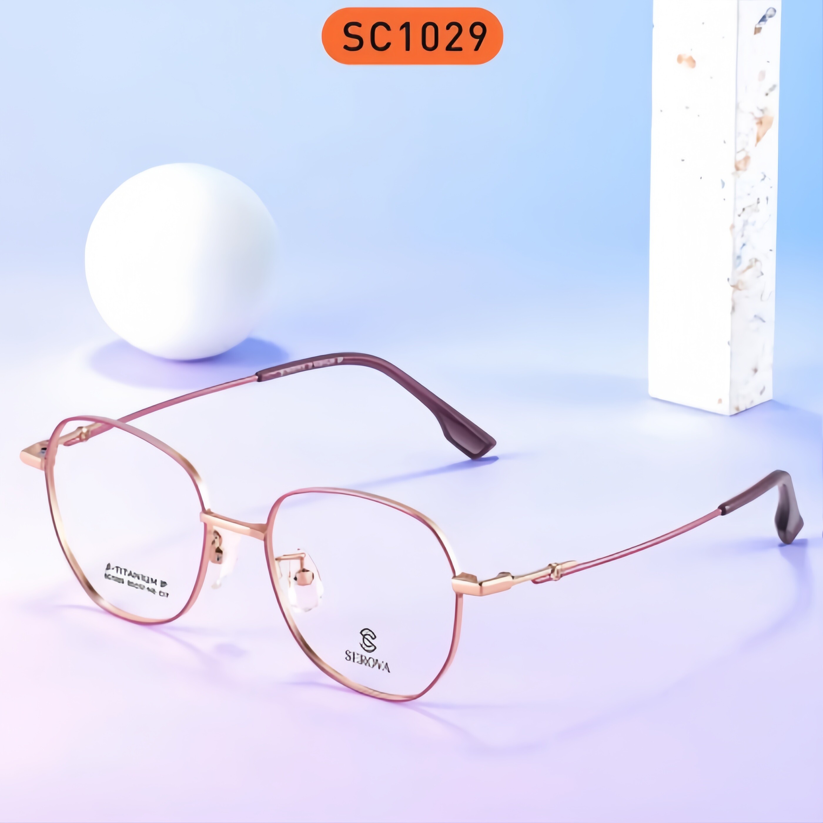 施洛华sc1029钛合金不规则全框眼镜框架眼镜ins 高颜值 简单 百搭
