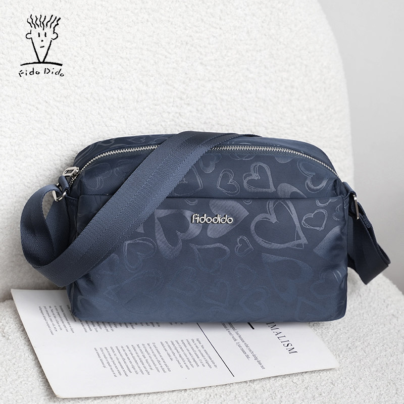 菲都狄都牛津布斜挎小包休闲女包新款小方包轻便时尚单肩帆布女包