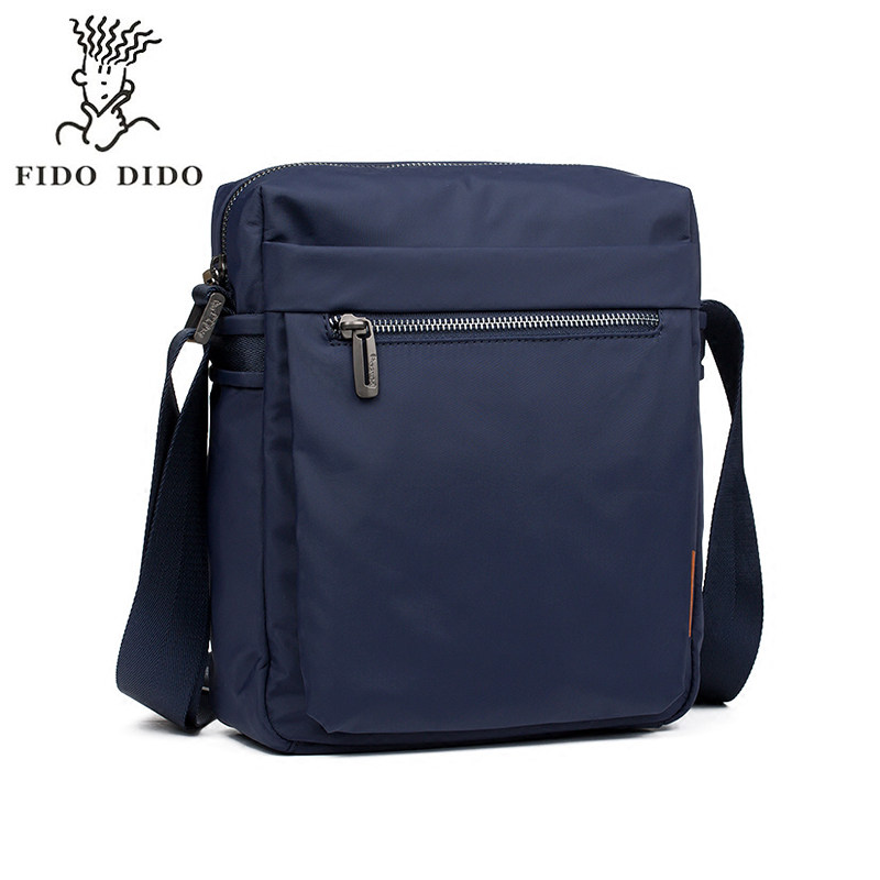 菲都狄都单肩包男士牛津布竖款斜挎包男包简约小包户外运动背包