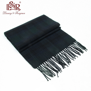 欧美风羊毛仿羊绒混纺暗绿色秋冬中厚款男女百搭小尺寸围巾外贸单